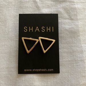 Shashi Gold Triangle Shaped Earrings - NEW